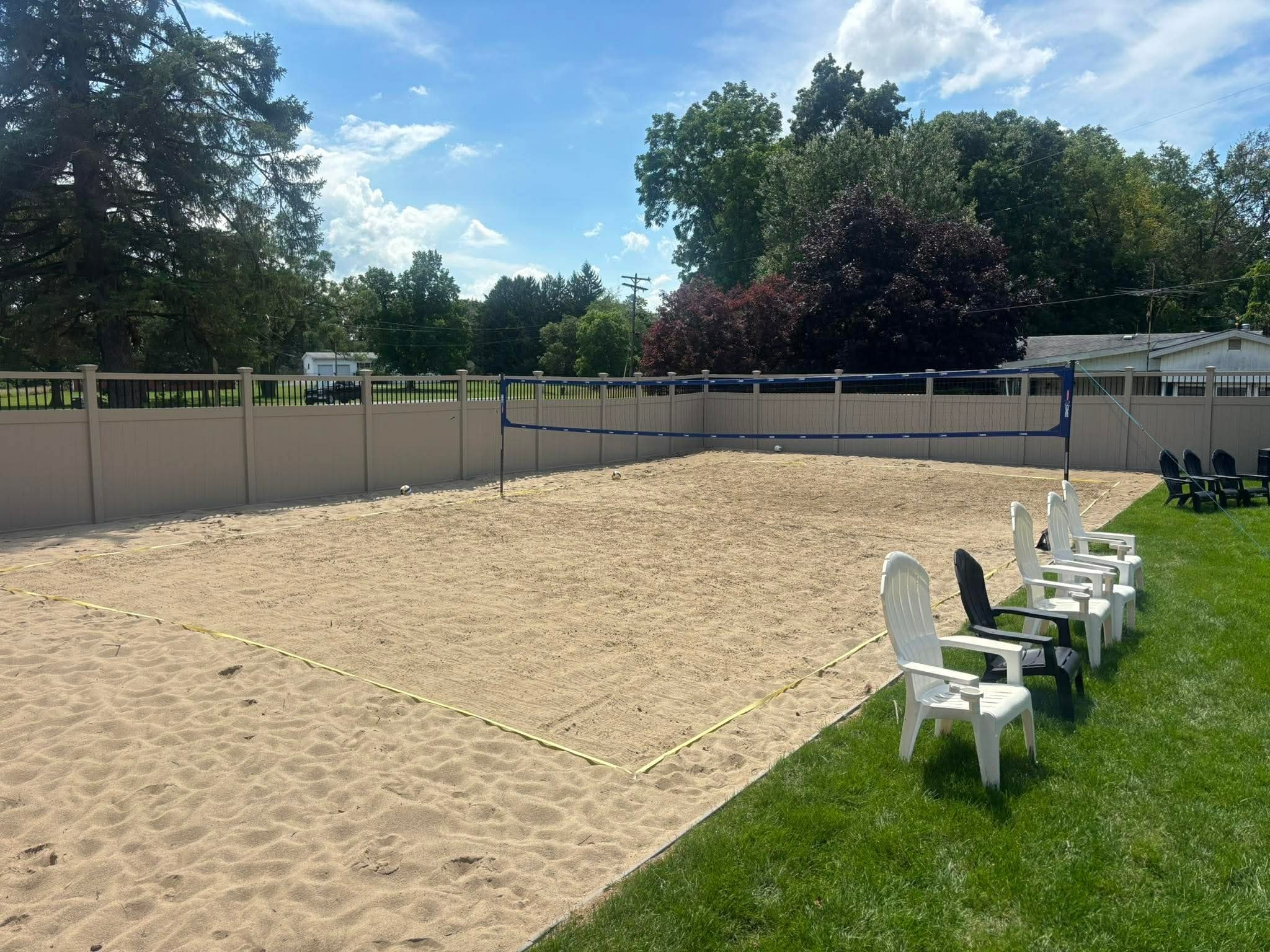 Sand volleyball court