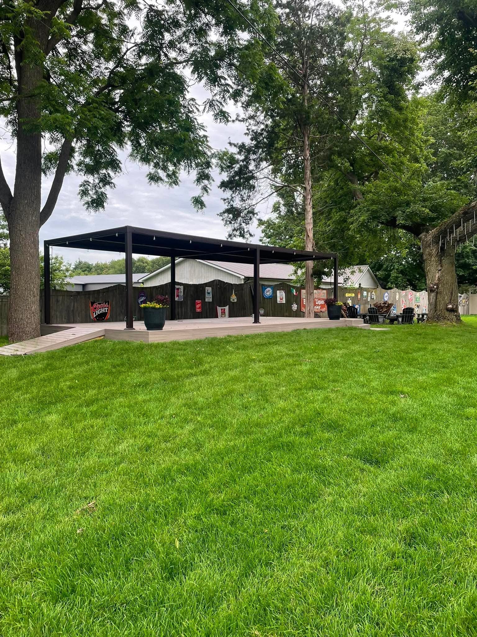Outdoor stage and entertainment
